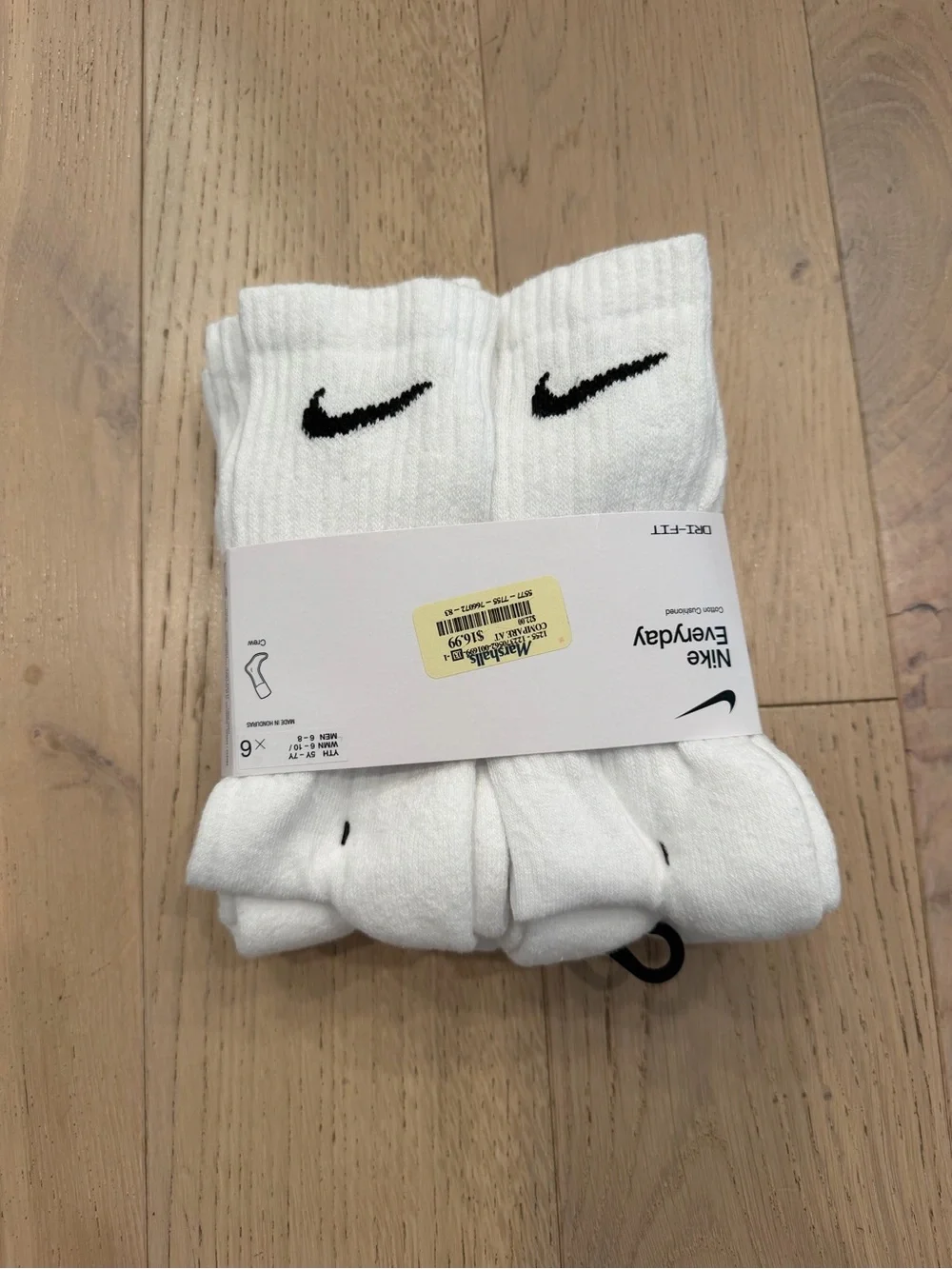 Nike Everyday Cushioned Crew Socks - White (6 Pack)